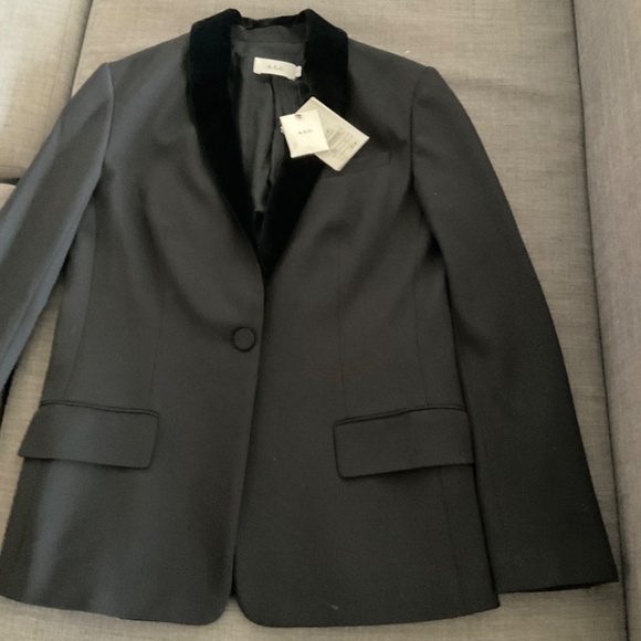 A.L.C. Black Tuxedo Style Velvet Lapel Blaze - Picture 4 of 4
